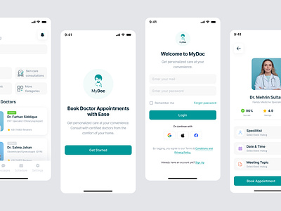 Doctor App app appdesign creative doctor mobile mobileapp product design ui ui design uiux design