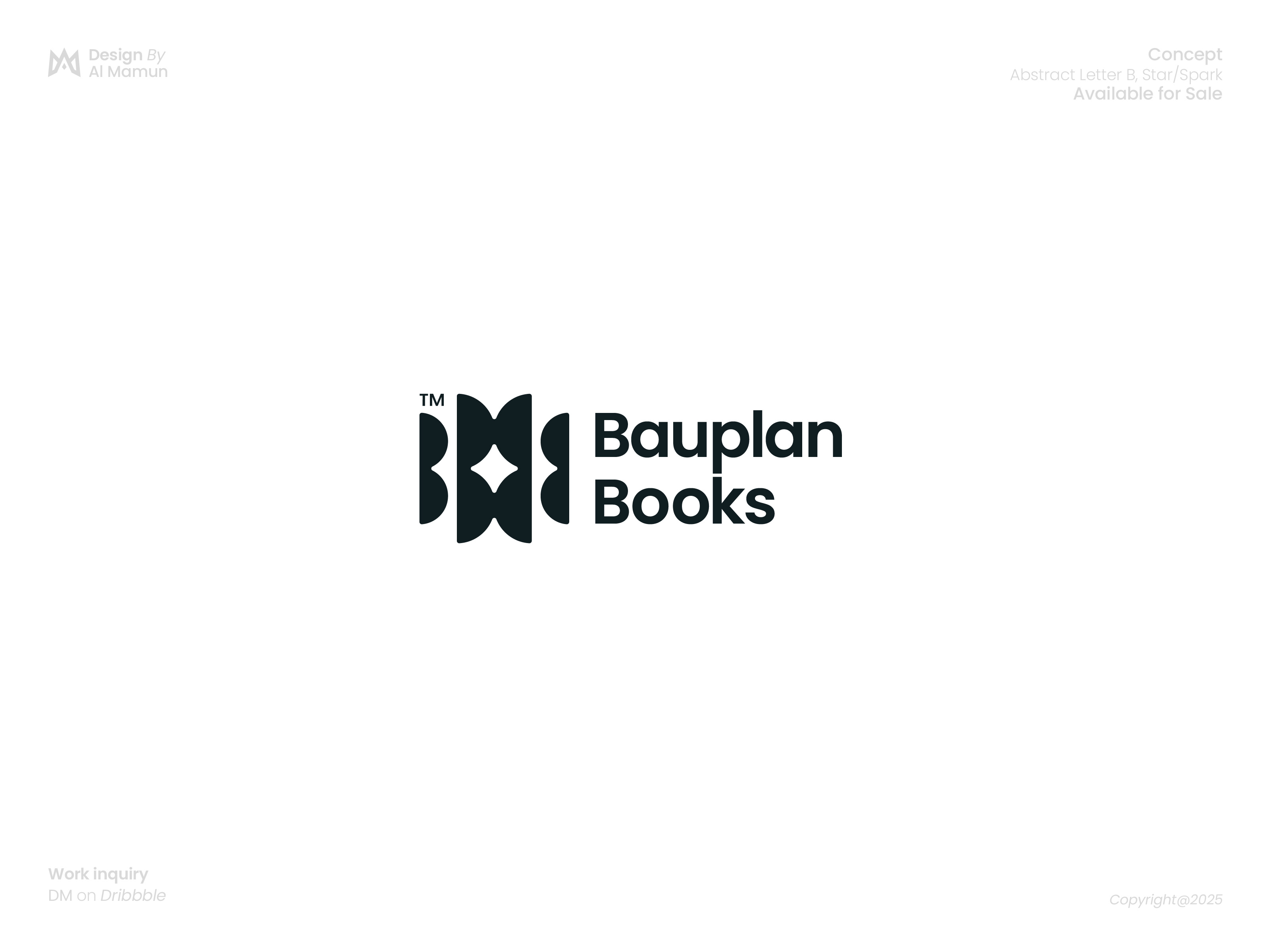 Bauplan Books Logo Redesign abstract logo branding flat logo identity letter b logo letter mark logo logo design logo mark minimal modern logo redesign logo spark star timeless unique