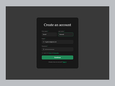 Sign Up/Sign In Page b2b create account figma input data login moden onboarding register registration saas sign in sign in page sign up split screen ui design user interface webflow