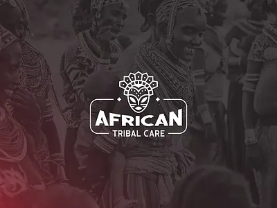 Minimalist Logo for AFRICAN TRIBAL CARE with Tribal Face brand identity branding design design logo face flat graphic design iconic illustration logo logo design logos logotype mascot modern timeless tribal ui unique