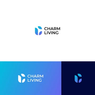Charm Living | Modern Real Estate Logo Design charm living