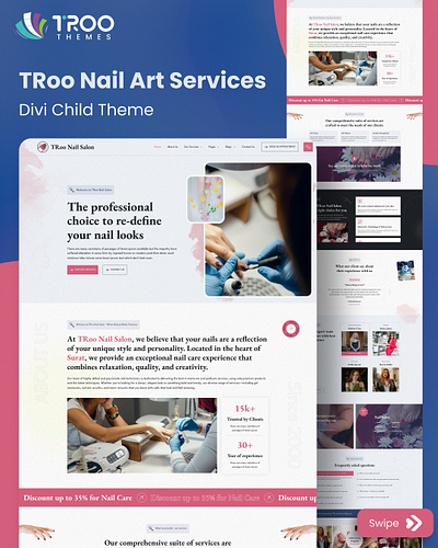 Troo Nail Art Services Divi Theme ui web