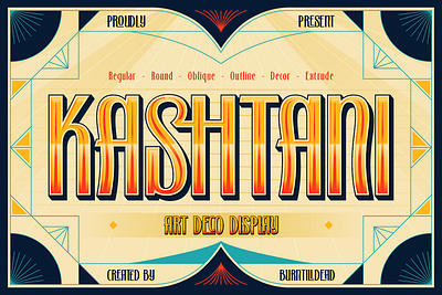Kashtani art deco font branding classic font custom font deco style display font font font design font style free font headline lettering logo type modern retro font poster font retro font sans serif stylish font typeface vintage font