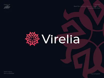 Modern Symmetric V Shape Logo beauty branding design fashion graphic design illustration logo logotype modern modernart vector