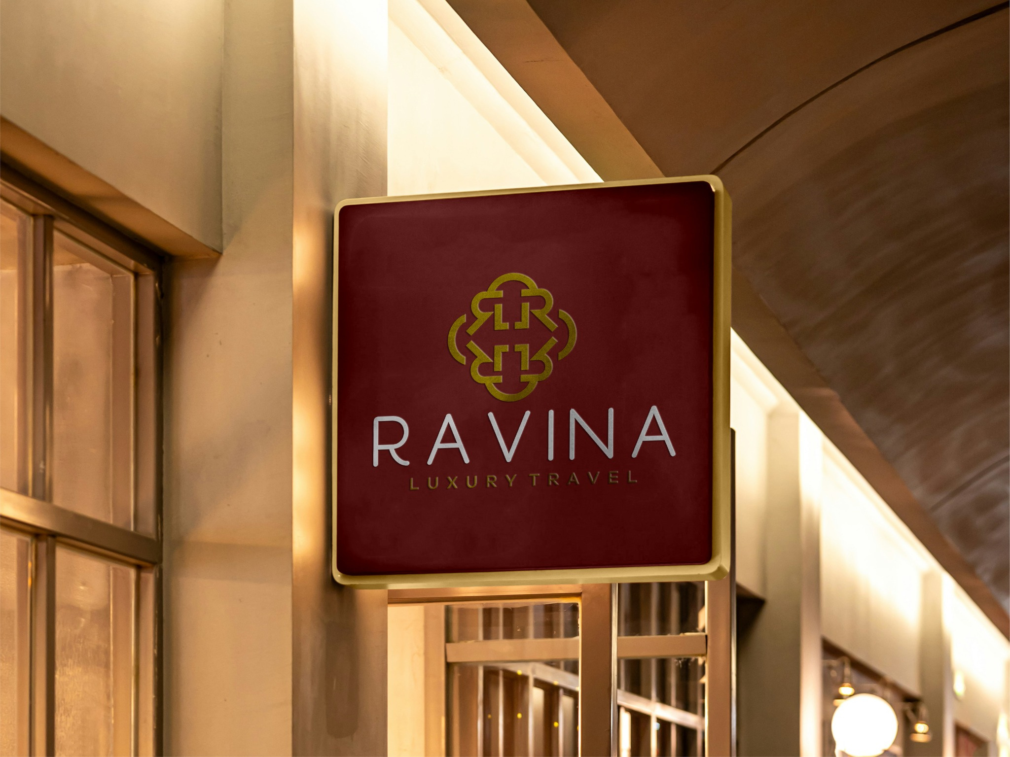 Ravina Logo(Travel) brandidentity branding logo logo design logodesign luxurybrand luxurytravel ravina travel logo travellogo