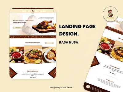 Proses Desain Website Landing Page RasaNusa daily ui figma landing landing page landing page design landingpage ui ui design ui ux design user interface