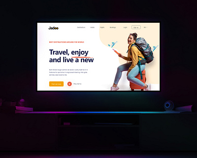 Jadoo Travel Landing Page branding design graphic design illustration logo ui ux web design web development wordpress