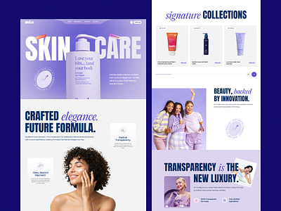 Luxury Skincare Website Design | Orvélia UI beauty beauty brand beauty clinic beauty product brand design branding cosmetic store ecommerce design elegant landing page luxury branding design luxury skincare branding minimalistic design online store premium self care shopping skincare