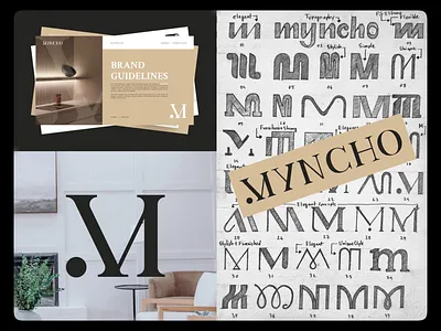 MYNCHO | Luxury Architectural Hardware Branding Design architecture brand book brand identity brand style guide branding design hardware interior letter logo logo logo design logo identity luxury luxury home m logo minimalist modern text logo visual identity wordmark