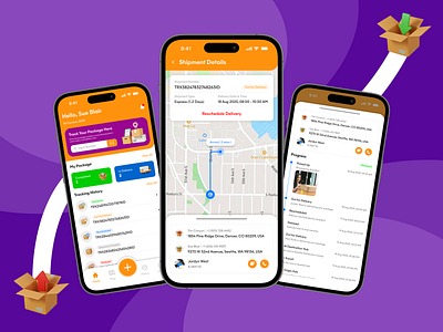 Package Tracking App - Mobile App UI Design aplikasi lacak paket detail package detail package ui design details package mobile app lacak paket list package mobile app package app package mobile app package tracking package tracking app package tracking ui mobile paket mobile app tracking paket ui ui design