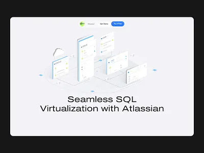 Website for SQL virtualization animation database jira landing page motion design outcrowd scroll animation sql ui web web design web development webflow website