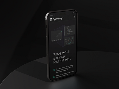 Symmetry - Responsive design blockchain code dark mode design mobile responsive shield technology ui ui design ux design web design