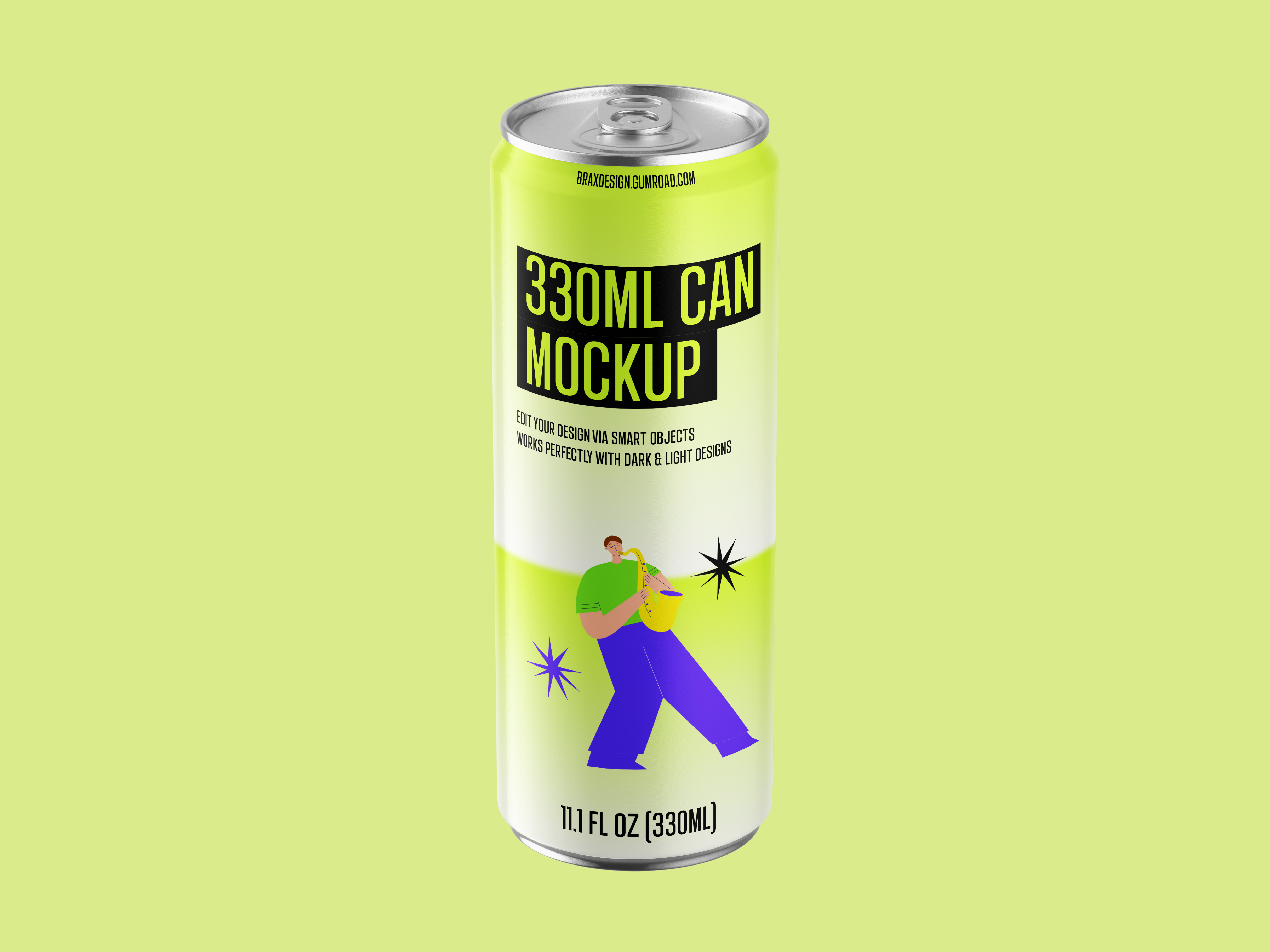 330ml Sleek Can Mockup 330ml sleek aluminum beverages can design freemockup mockup mockup (psd)