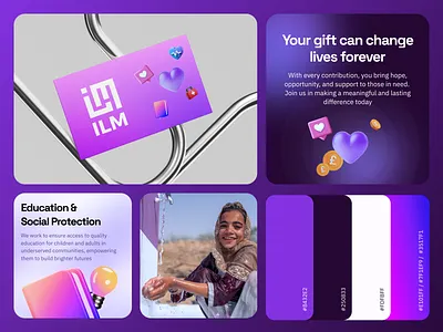 ILM Charity Website UI/UX Design branding charity ui ui design ux
