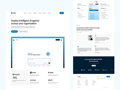 Landing Page - Eclipt AI 🤖 ai design landing page saas tech ui ui design ui exploration web design