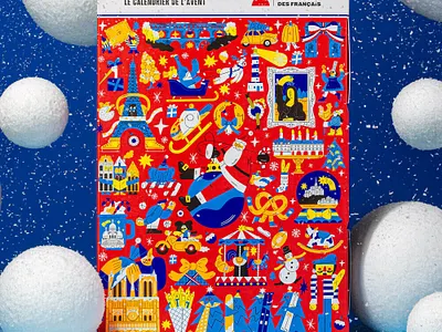 Advent Calendar - Le Chocolate des Français 2025 advent calendar christmas design graphic design illustration packaging
