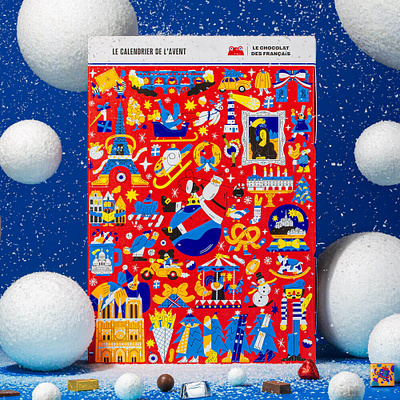 Advent Calendar - Le Chocolate des Français 2025 advent calendar christmas design graphic design illustration packaging
