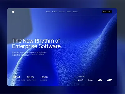 Software Agency Landing Page Hero Exploration landing page saas software agency ui ux web design website