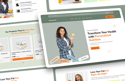 Nutritionist — Health & Wellness Landing Page Design branding custom website design figma design figma website fullstack development fullstack website graphic design logo ui ui ux design user interface design ux web design webflow design webflow development website design website mockup wordpress wordpress website