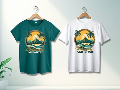 T Shirt Design (Hawaii Jiu- Jitsu) branding logo logo design shirt design t shirt t shirt design tshirt vintage logo