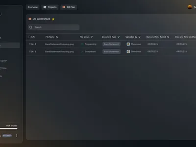 Glass UI (user dashboard) glass ui uii design user dashboard