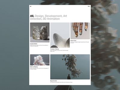 Website Gallery Concept after effects editorial editorial design framer framer designer framer developer jitter web design website design website gallery