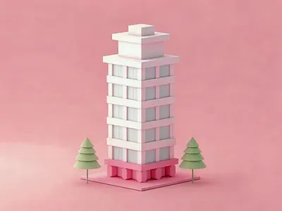 3D cartoon apartment design| soft style motion graphic 3d 3dmodel animation apartment blender branding design house illustration modeling motiongraphic render