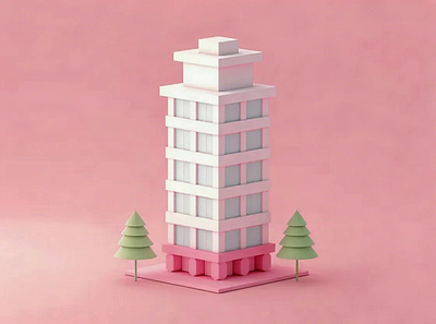 3D cartoon apartment design| soft style motion graphic 3d 3dmodel animation apartment blender branding design house illustration modeling motiongraphic render