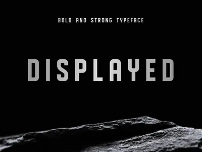 DISPLAYED Typeface advertising alternates bold title branding design logo display font displayed typeface geomatric headline legible logotype magazine modern sans serif typeface graphic