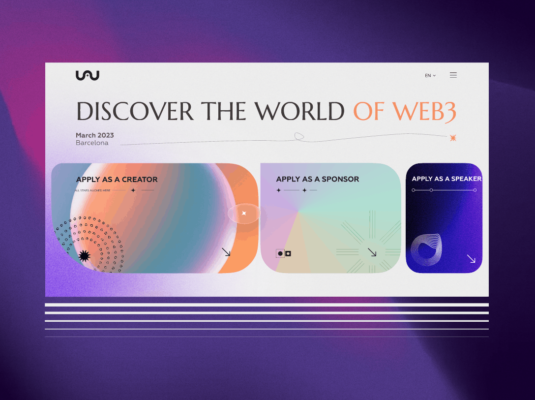 Concept for festival website 3d animation branding cta design festival gradient homepage illustration interaction logo motion graphics nft poster ui uiux ux web design web3 website
