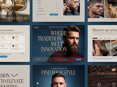 Barber shop page flow animation concept design exploration interface ui ux