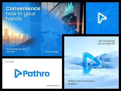 Arrow logo - Cursor - Startup arrow icon arrow logo branding business logo cursor logo graphic design logotype minimal logo modern mouse cursor negative space logo online p logo path saas startup logo stroke technology typography