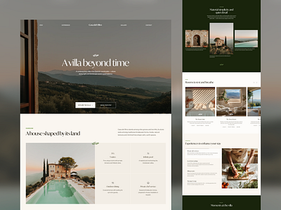 Casa del Olivo - Web design concept landing page visual design website design