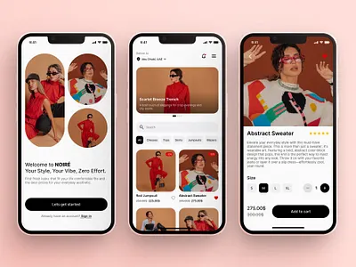NOIRÉ: The Ultimate Streetwear Drop App ui
