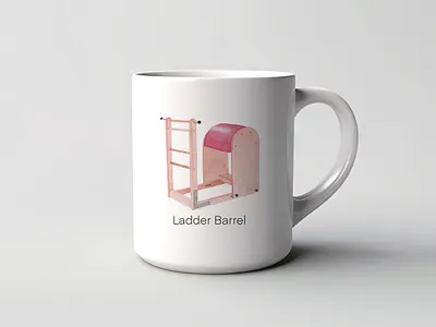 Mug Design For Pilates Studio branding design graphic design illustration logo pilates pilates art reformer