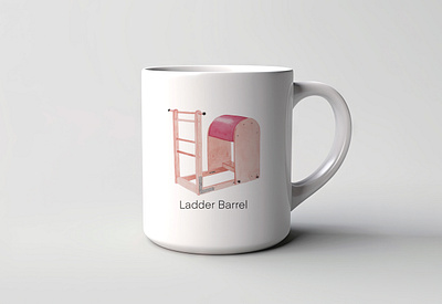 Mug Design For Pilates Studio branding design graphic design illustration logo pilates pilates art reformer