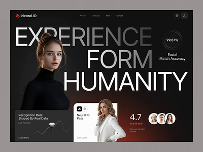 Neural.ID - AI Identity Platform Landing Page ❤️‍🔥 ai ai design ai development chatbot crypto dapp futuristic ios landing page llm luxury machine learning marketing marketplace mobile app nft premium smm web3