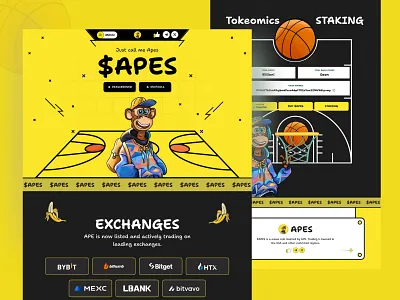 Meme Coin Website apes crypto meme landing page meme coin meme coin dashboard meme coin landing page meme coin template meme coin website meme token web design