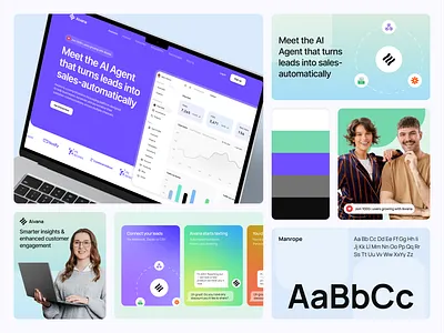Aivana – AI Agent That Turns Leads Into Sales ai agent branding design illustration landing page logo marketing smart ui ux web website