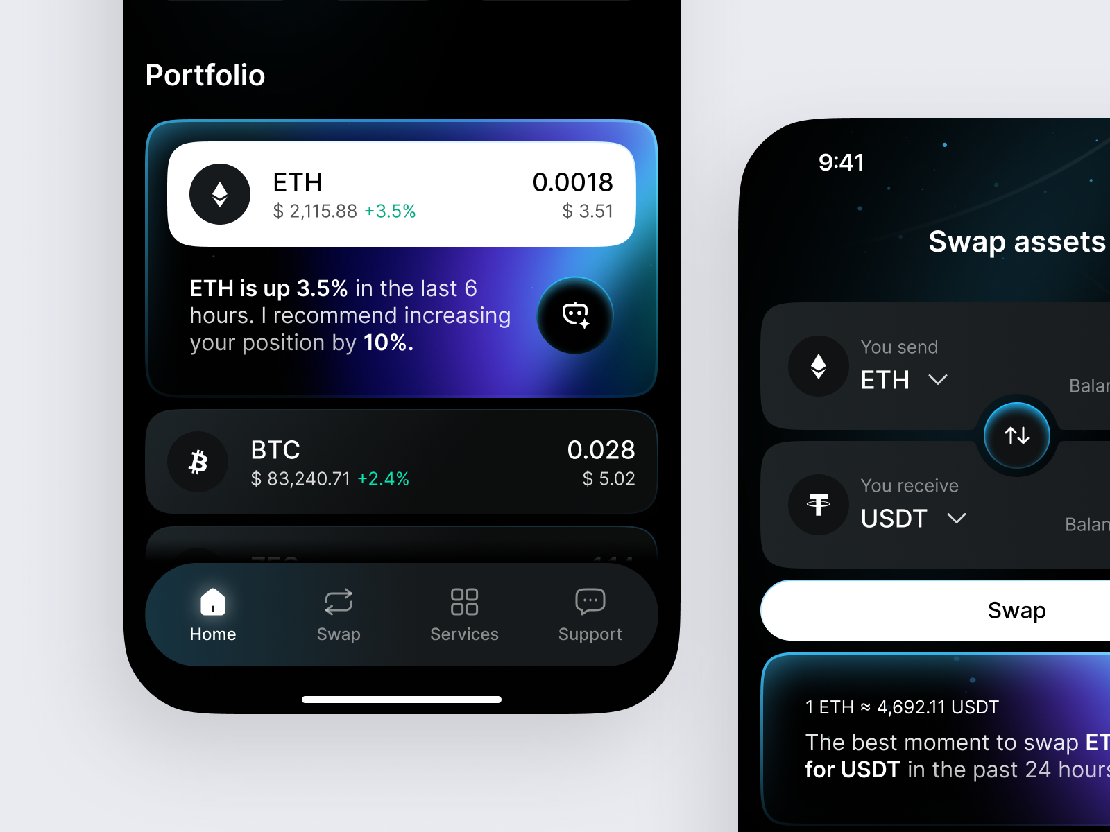 Crypto Mobile App - AI powered by Vladislava Povelitsa for Artspire on  Dribbble