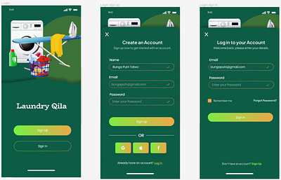 Aplikasi Laundry app branding design graphic design illustration logo typography ui ux vector