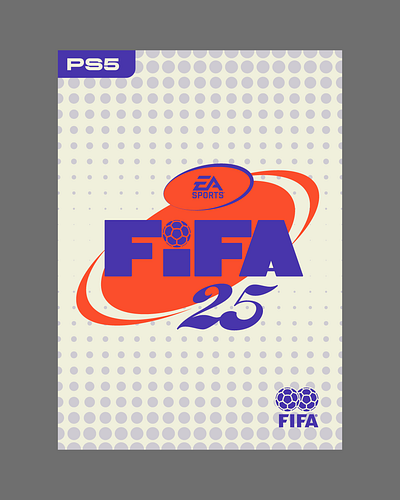 FIFA 2025 Retro Inspired Cover branding cover design easports faelpt fifa fifa2025 illustration instagram lettering type typedesign typography ui