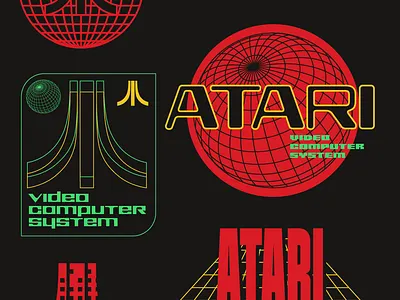 ATARI atari branding design faelpt illustration instagram lettering type typedesign typography ui
