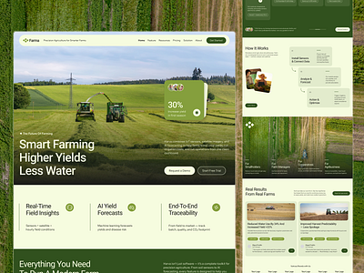 Farma - Agriculture Landing Page 3d animation branding crops design farmer landing page farming figma framer graphic design illustration logo motion graphics ui uiux ux web design