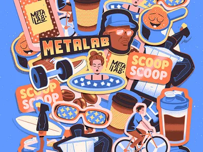 Metalab Coffee and Cold Plunge coffee cold plunge graphi design illustration metalab protein protein supplements typography typography design typography illustration