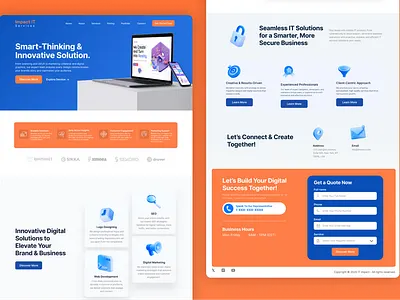 Impact Agency Website UI agency branding development fun graphic design landing page logo services ui ux website website design