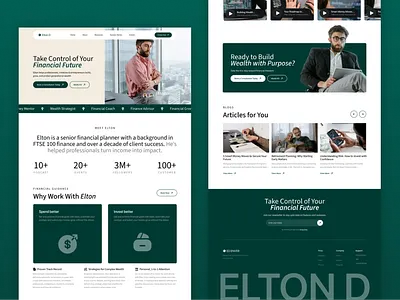 Finance Advisor Landing Page UI advisor branding development finance graphic design landing page ui ux web design website