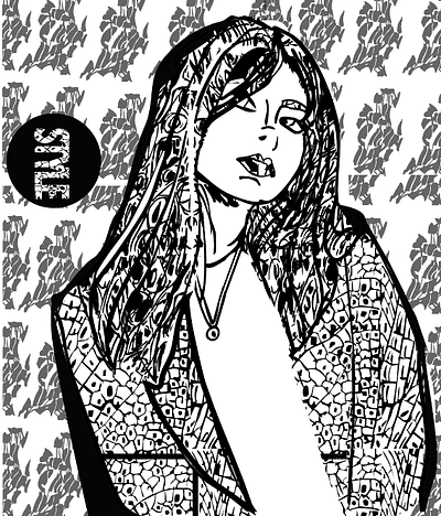 Textured portrait banner banner graphic design