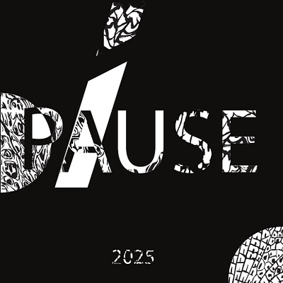 Pause font banner graphic design logo