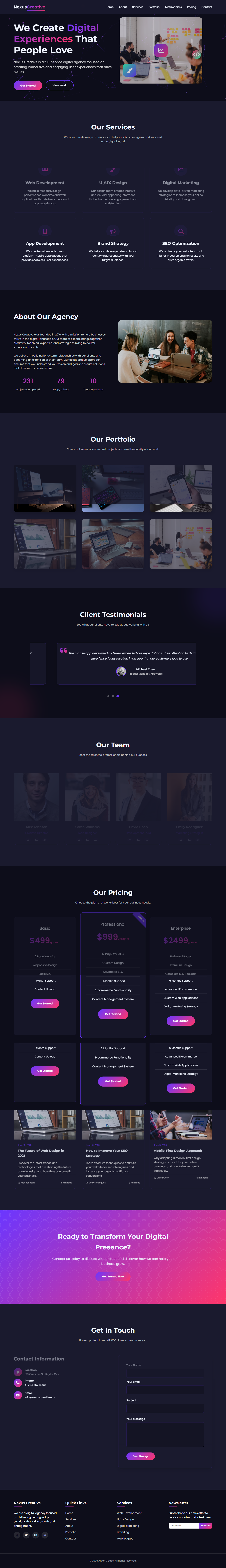 Nexus Creative - Agency Web Design agency web design agency website branding design development graphic design logo ui ux ux research web design web development website website design